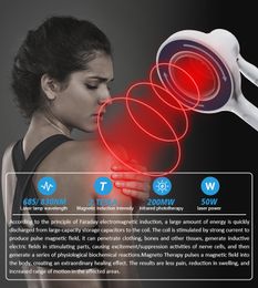 Aparatos saludables Fisio Máquina láser magnética Precio Transucción Masaje para el cuello Alivio del dolor muscular Recuperación Terapia Tratamiento Fisioterapia Precio