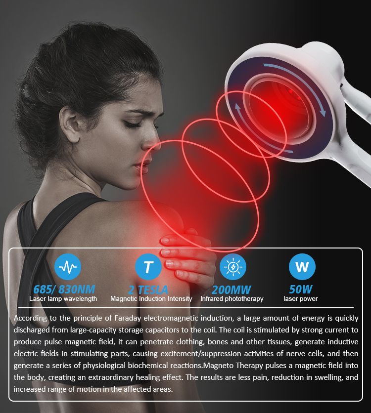 healthy gadgets physio magnetic laser machine price transuction massage for neck muscle pain relief recover therapy treatment Fisioterapia price
