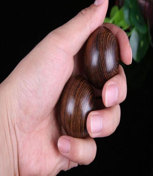 Boule de Baoding en bois pour Relaxation des mains, 2 pièces, santé traditionnelle chinoise, 45mm, 5550872
