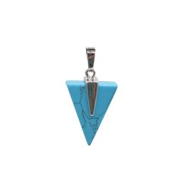 Gezonde kettingen natuurlijke marmeren ketting gemengde kleur kunstmatige stenen laag driehoek sieraden hanger dames kleding drop d dhgarden dhxow