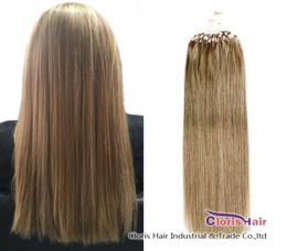 Healthy Tips Extensions de cheveux micro perles 10 brun doré moyen droit brésilien Remy cheveux humains boucle micro anneau extensions 50g 3778221