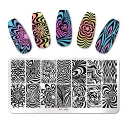 Geometrie Nagelstempelplaten Lijnen Dier Vruchten Thema Sjabloon Plaatvorm Nail Art stencilgereedschappen Nail ArtNail-sjablonen Nail Art-gereedschappen