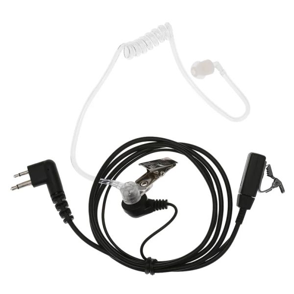 Heaphones-auricular de tubo acústico oculto de 2 pines con micrófono PTT para Radio bidireccional Motorola Walkie Talkie M Plug ZZ