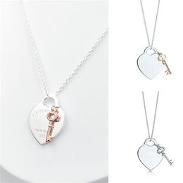 Hart- en belangrijke hanger ketting voor vrouwen 11 925 Silver Sterling Luxe sieraden Gifts Co Drop 2204123120