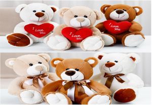 Heart Bear Tie Tip Fagh Doll lindo Cartoon Beaty Bear Valentine S Day Gift Toys 25cm8355652