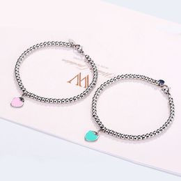 Bracelet coeur bracelets designer pour femme en argent sterling 925 amour bracelet bracelet designer bijoux pendentif coeur bracelets de tennis Fashion Charm L2