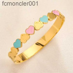 Bracelet de cœur Designer juif pour femmes Bracelet imprimé de marque de mode doré 18K