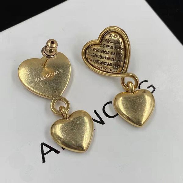 Pendientes de encanto cardíaco Pendientes de diseñador para mujeres 925 STERLING SILE B START CON CANTRA DE REGAJO