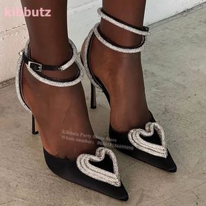 Copstal Crystal Pumps 630 Sangle de cheville brillante Toe pointu à talon mince Solide Fashion Elegant Sexy Women Soot EST 240125 67940 23996