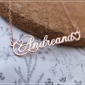 Hart cursief naamplaatje kettingen handgemaakte gepersonaliseerde naam hanger choker aangepaste sieraden verjaardagscadeau Bijoux femme