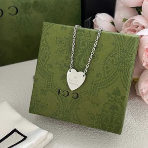 Coeur Gglies marque pendentif concepteur pour femmes Sier colliers Vintage Simple bijoux collier Style lettre cadeau accessoires