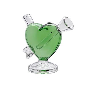 Coeur Verre Bong Dab Rigs Narguilés Main Tuyaux Blunt Coeur Bubbler fumée accessoire tuyau d'eau