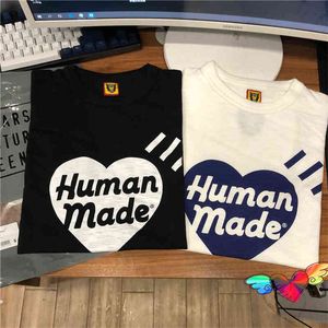 Corazón humano hecho niñas no llorando camiseta 2022SS hombres mujeres alta calidad adolescentes camiseta verano topsT220721