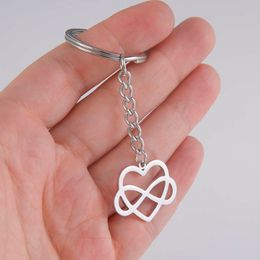 Heart Infinity Love Forever Pendent Keychain Femmes Men Sac Sac Car Key Chain Keyring Llaveros Jewelry Souvenir Gift Wholesale