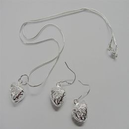 Ensemble de bijoux en forme de cœur, colliers et boucles d'oreilles en argent 925, Design à la mode, cadeaux d'usine, lot de 50, 300p