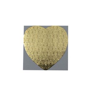 Corazón rompecabezas fiesta DIY oro plata rompecabezas productos de papel corazones amor forma transferencia impresión espacios en blanco consumibles regalos para niños