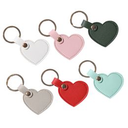 Coeur porte-clés pendentif bricolage en cuir PU porte-clés voiture porte-clés décoration fête des mères cadeau porte-clés