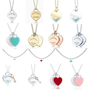 Hart Liefde Kettingen Aangepaste Hanger T Ketting Ontwerper Jewelr voor Vrouwen Sier Chain Jewelrs Ontwerpers Birthda Kerstcadeau Bruiloft