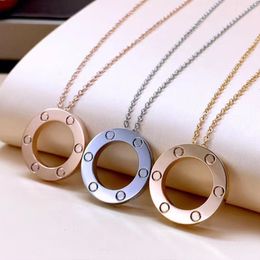 hart ketting klassieke enkele steen schroef liefde kettingen voor vrouwen sieraden dia hanger neckalce mens femme 316l titanium staal beroemde merk huwelijksfeest geschenken