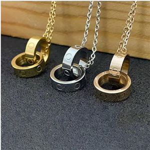 hart ketting zilveren kettingen ontwerper mossaniet sieraden vergulde gouden zilveren titanium stalen dubbele ringen tennis kettingen bruiloft cadeau groothandel hoogwaardige kwaliteit