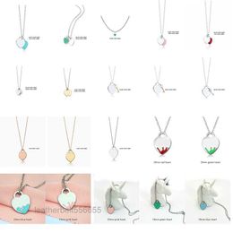 Collier coeur femmes 10mm 15mm 19mm en acier inoxydable Couple pendentif bijoux cadeaux de saint valentin pour petite amie accessoires en gros 689Z