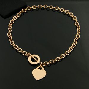 Hart ketters ontwerper zilveren ketting mode dames ketting armband klassiek 18k gouden cadeau 316L roestvrij staal sieraden set groothandel en detailhandel