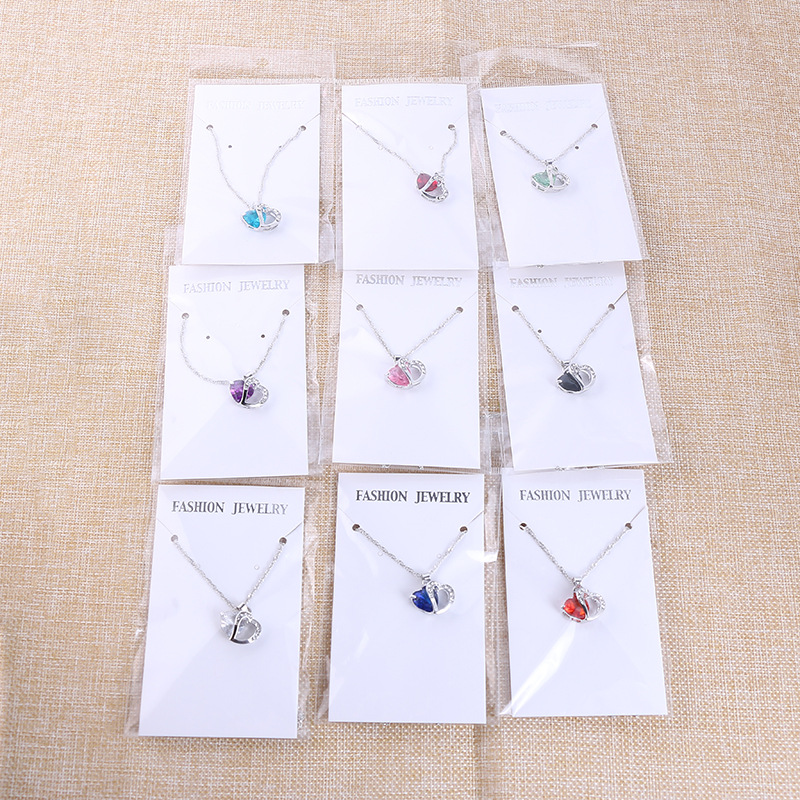 Herz-Anhänger-Halskette für Damen, modisch, 925er-Sterlingsilber, Ketten-Charm-Schmuck, Zirkon-Kristall-Diamant-Strass-Damen-Liebes-Halskette