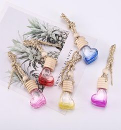 Bouteille de parfum de coeur 5ML vide suspendu bouteille de parfum de voiture désodorisant de voiture amour parfum pendentif bouteille pour odeur huile essentielle6927766