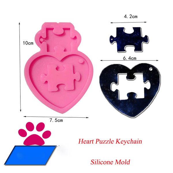 Moule de silicone de clés de cœur pour le coeur pour décoration de gâteau de bricolage Résine Gumpaste Fondant Sugar Crafts Moules de livraison gratuite