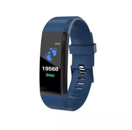 Pulseras de bits de ajuste de ritmo cardíaco 115plus Smartwatch Smart Band 115 Plus TFT pantalla a Color pulsera de reloj 115 Plus1638618