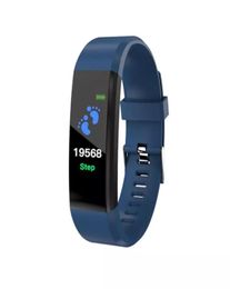 Pulseras de bits de ajuste de frecuencia cardíaca 115plus Smartwatch Smart Band 115 Plus TFT pantalla a color pulsera de reloj 115 Plus6305321