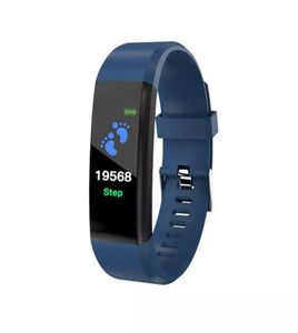 Hartslag Fit Bit polsbandjes 115Plus Smartwatch Smart Band 115 Plus TFT Color Screen Watch Bracelet 115 Plus8530336