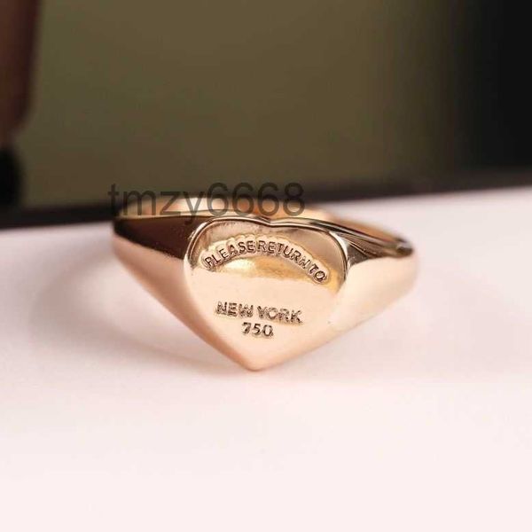 Anillo de corazón Anillos de joyería de diseñador para mujeres t Regreso a Nueva York Banda para hombre Oro Plata Color rosa Regalo Joyería gótica Amor Aa RMCX