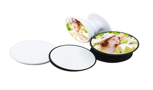 Heart Round Sublimation Soporte de teléfono Soporte de airbag STAND DIY Pango personalizado personalizado en plástico Monte de teléfono celular I4062530