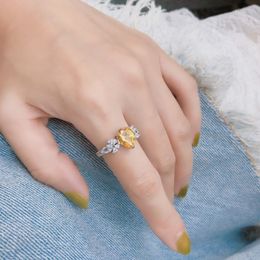 Posesión de tope de anillo de la serie de corazón Extremadamente 18 km chapado en oro plateado STERLING STERMINE JOYARIO DE LUXURY Diseñador de la marca Solitaire D291W