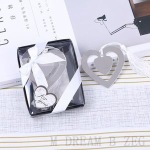 Bookmark en forme de coeur avec pêtième de mariage paille pour le coeur Faveur des cadeaux d'anniversaire Événement de douche nuptiale KeepSake Retour Giveaways M Dream B Zeg