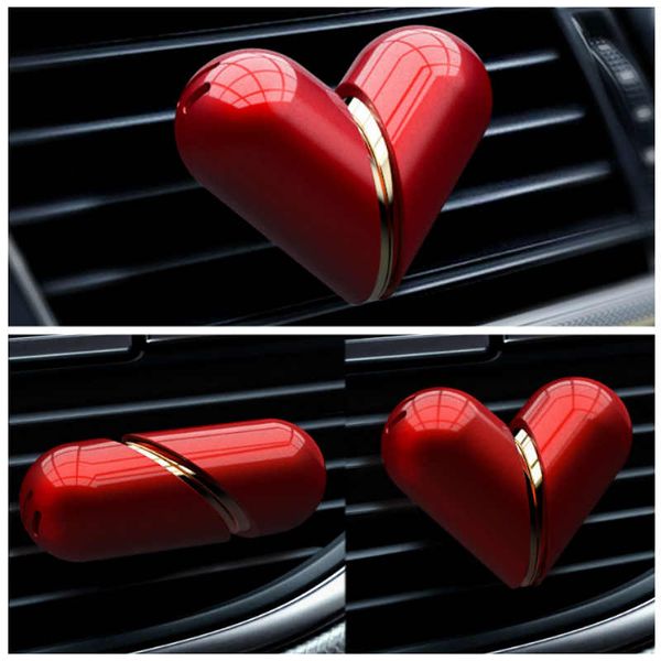 Ambientador de coche con forma de corazón, Clip giratorio creativo para difusor de Perfume para difusores de aromaterapia AirVent automáticos