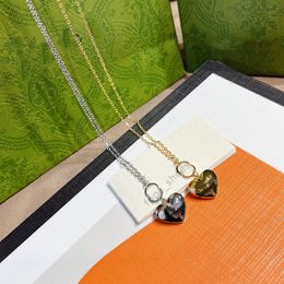 Collier pendentif en forme de coeur bijoux bijoux de luxe de luxe pour femmes