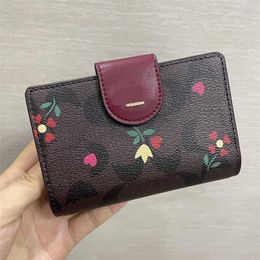 Sac à main en forme de coeur unisexe portefeuilles de créateurs pochette avec plusieurs styles portefeuille à glissière tendance mode cerise sac compartiment classique titulaire de la carte 240115