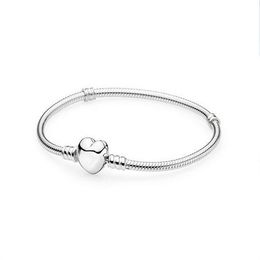 Coeur argent plaqué Bracelets serpent bricolage perlé bracelet chaîne de base Bracelet fit femmes enfants cadeau d'anniversaire
