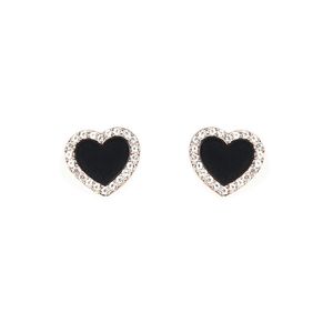 Boucles d'oreilles Heart Stud pour femmes boucles d'oreilles de luxe S925 argent sterling plaqué cristal boucles d'oreilles diamant perle boucles d'oreilles designer bijoux designer pour femmes orecchini