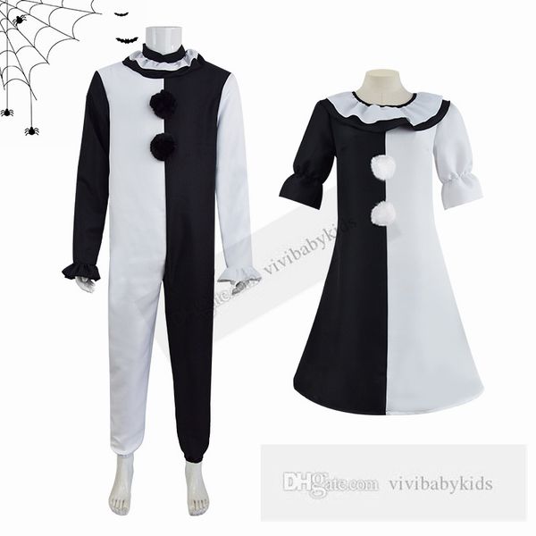 Costume de cosplay de clown au cœur brisé Kids Horreur Halloween Charac de Noël Performance Performance Costume Cosplay Vêtements Z7788