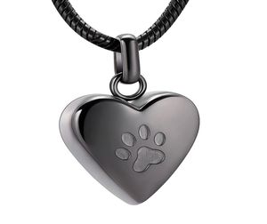 Hartgevormde hondenpootprint Cremation Pendant kan worden gebruikt om Asheshair Souvenir PETS9453048 op te slaan