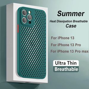 Étui de refroidissement respirant à Dissipation thermique pour iPhone 12 11 13 Pro Max XR XS Max X 14 Plus mini couverture de pare-chocs antichoc en Silicone souple