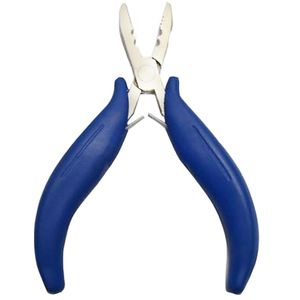 Mango azul Heat Fusion Glue Keratin Bonding Micro Rings Removal Alicates para extensiones de cabello