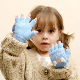 Warmte Handschoenen Wanten voor Kinderen Meisjes Vingerloze Winter Kawaii Accessoires Kids Arm Warmers Guantes Nieve 240226