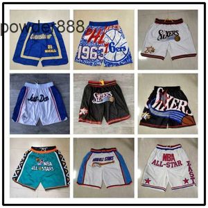 Pantalones de baloncesto Heat Pistons Rocket Raptors Wizards Michigan 76ers Eagle Just Don edición de bolsillo