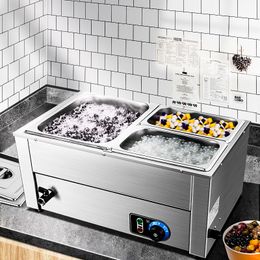 Warmte Behoud Soeppan Apparaat Commerciële Kantine Voedsel Elektrische Bain-marie Verwarming Oven Geïsoleerde Soep Zwembad