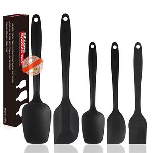 Set de spatule en silicone résistant à la chaleur - Non-bâton - ustensiles de cuisine pour la cuisson, la cuisson et le mélange 201223