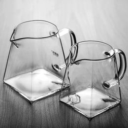 Pichet de thé en verre transparent à chaleur carré Creative Chinese Tea set set